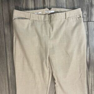 VAN HEUSEN Studio Stretch Polyester Khaki Work Pants | Size 8